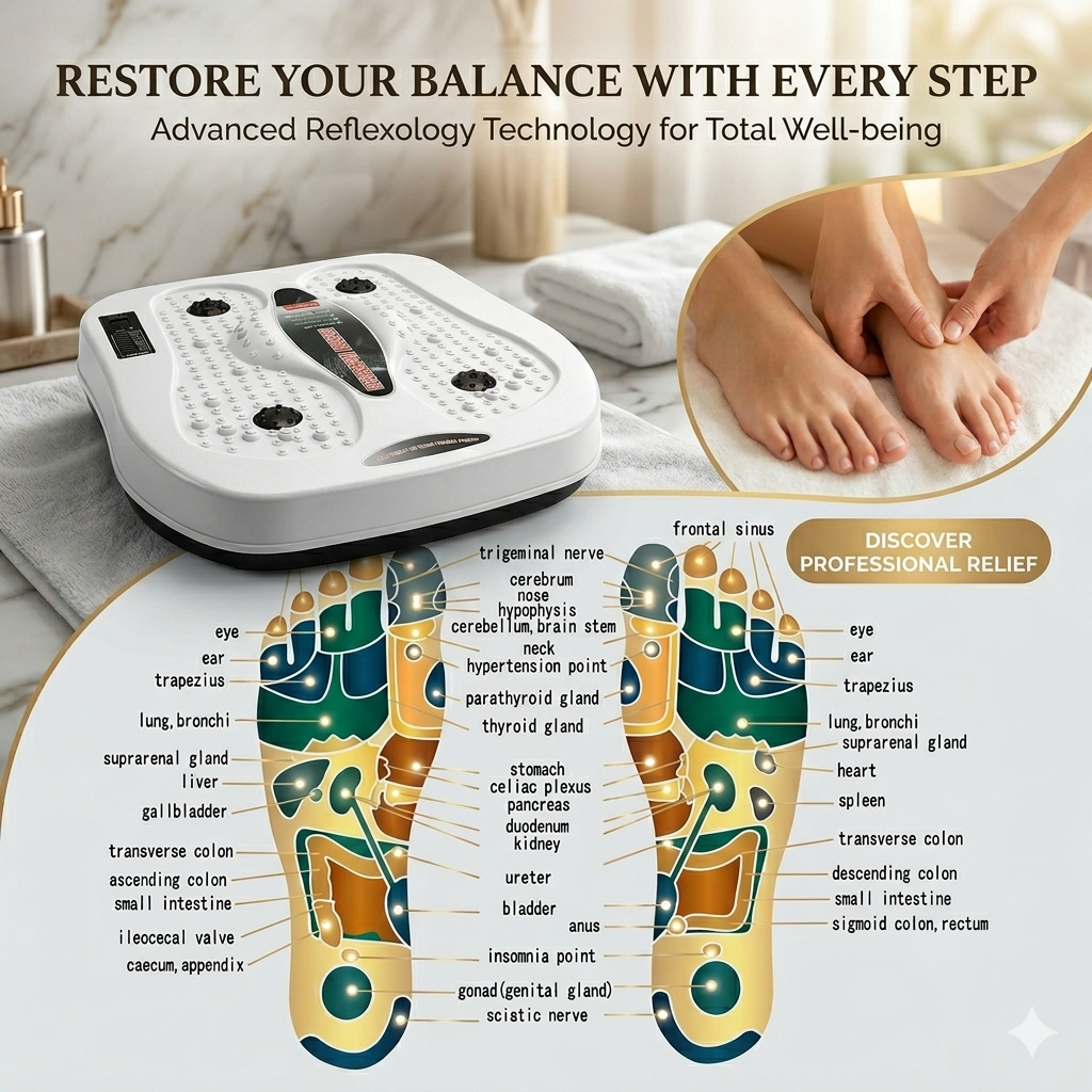 ZenAuraX FootRelief — Electric Foot Massager with Heat & Vibration