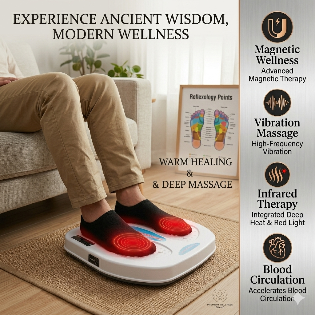 ZenAuraX FootRelief — Electric Foot Massager with Heat & Vibration