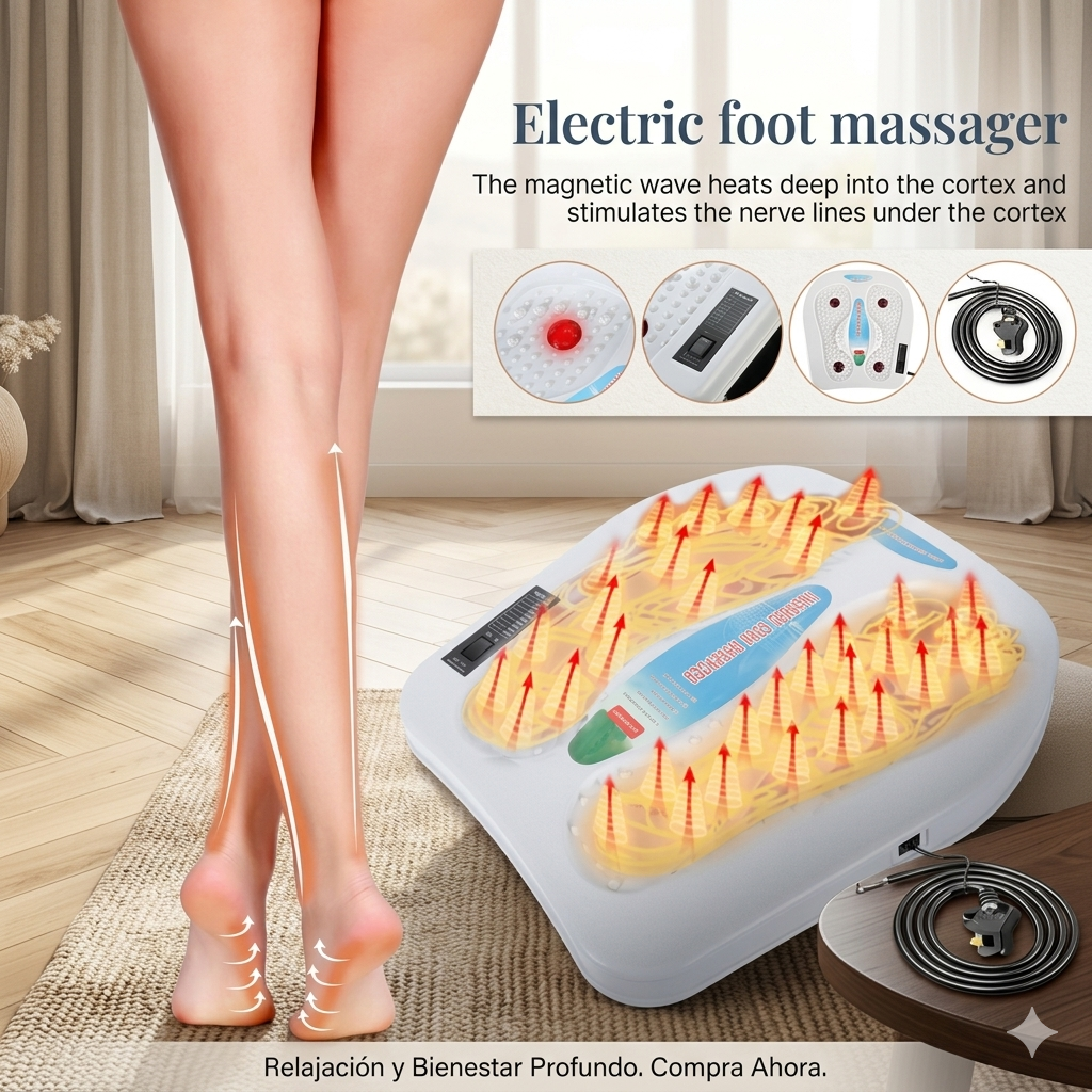 ZenAuraX FootRelief — Electric Foot Massager with Heat & Vibration