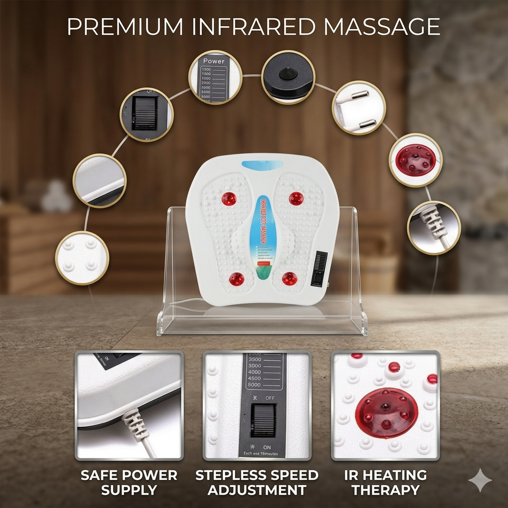 ZenAuraX FootRelief — Electric Foot Massager with Heat & Vibration