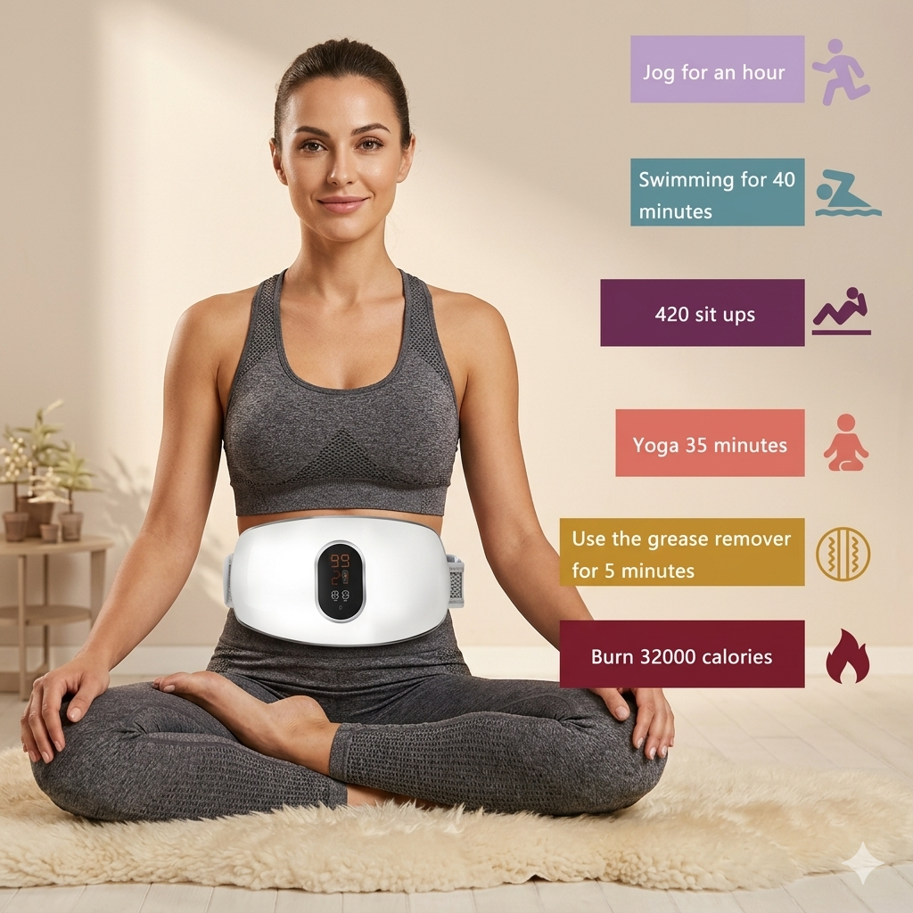 ZenAuraX AbdoRelief — Electric Massage Belt with Light Therapy