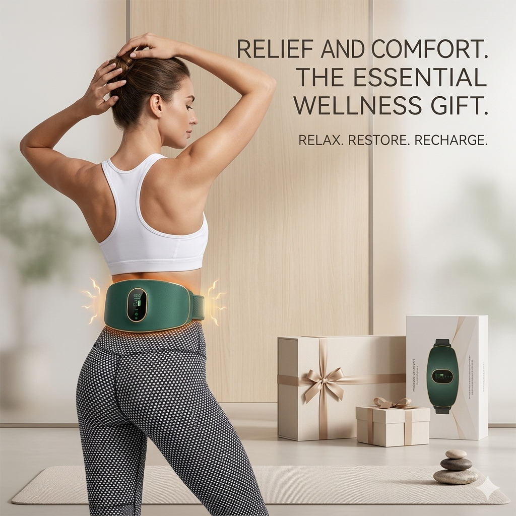 ZenAuraX AbdoRelief — Electric Massage Belt with Light Therapy