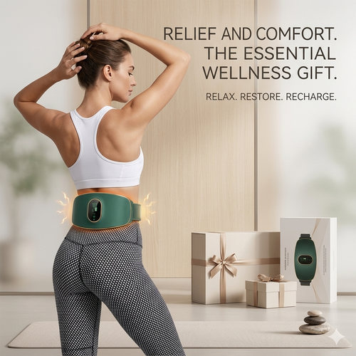ZenAuraX AbdoRelief — Electric Massage Belt with Light Therapy