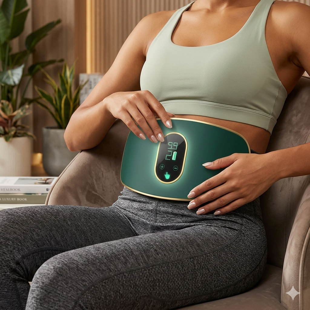 ZenAuraX AbdoRelief — Electric Massage Belt with Light Therapy