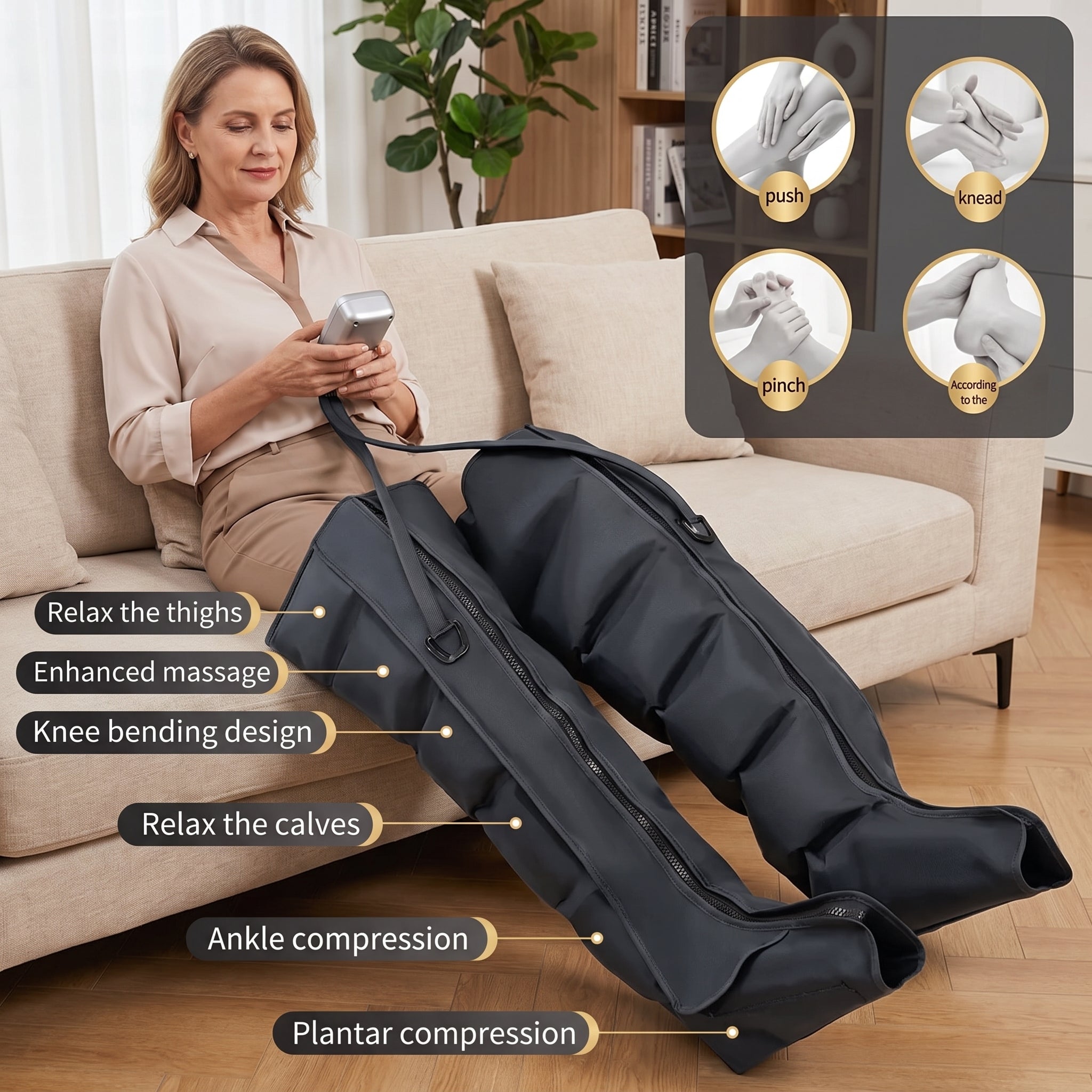 ZenAuraX Pressure Boots — Lymphatic Drainage & Leg Recovery