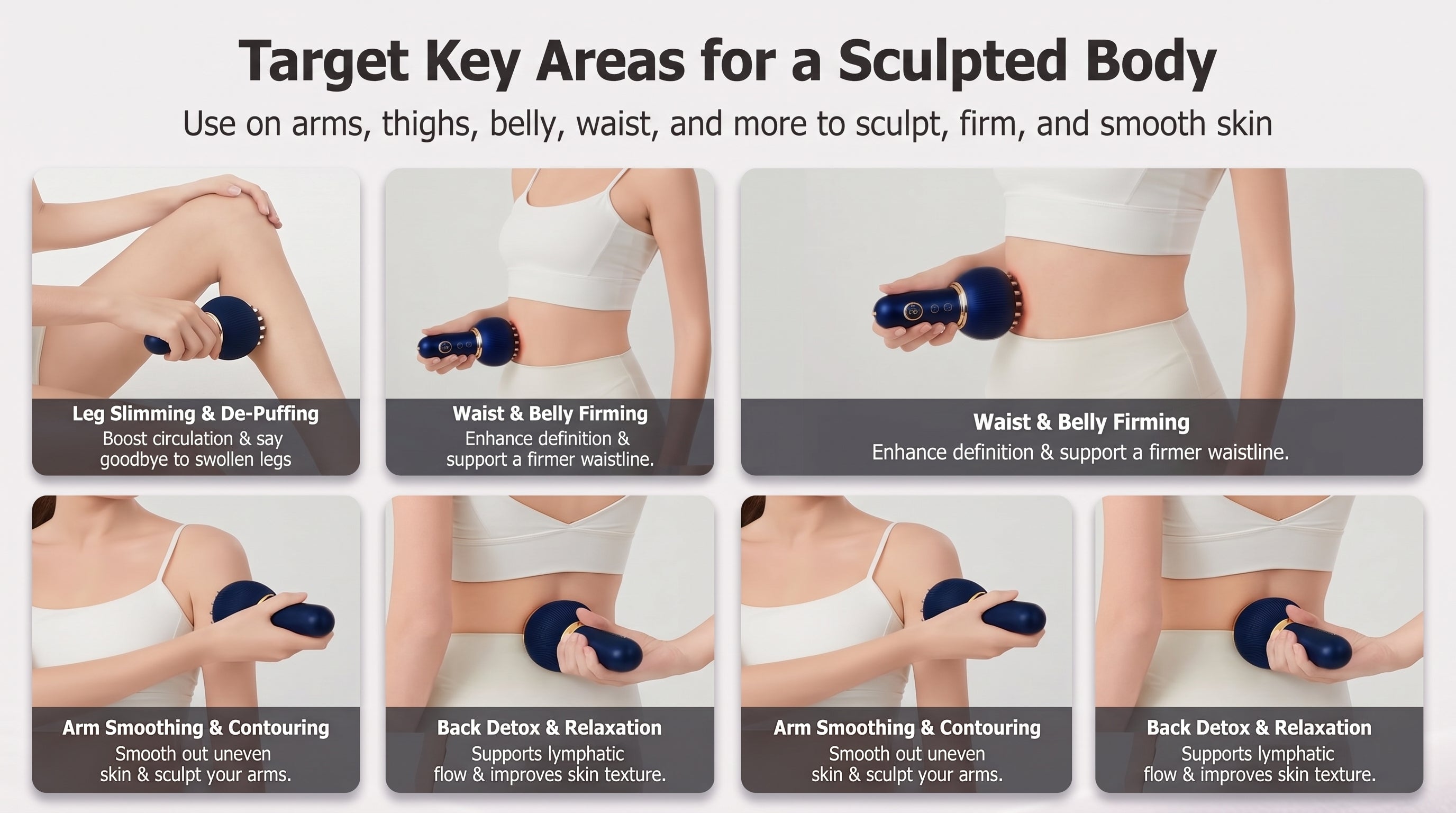 ZenAuraX CelluliSculpt — 4-in-1 Lymphatic Drainage & Anti-Cellulite Massager