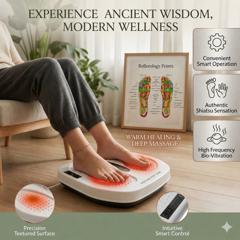 ZenAuraX FootRelief — Electric Foot Massager with Heat & Vibration